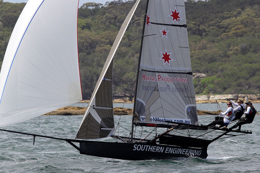 Chad&rsquo;s Angels in action at the JJ Giltinan International 2013 &copy; Frank Quealey /Australian 18 Footers League http://www.18footers.com.au